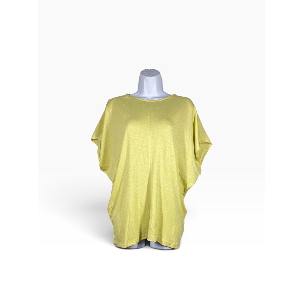 OGL Top Womens 2XL Lime Green New Linen Tencel Dolman Sleeve 260416-3392W24